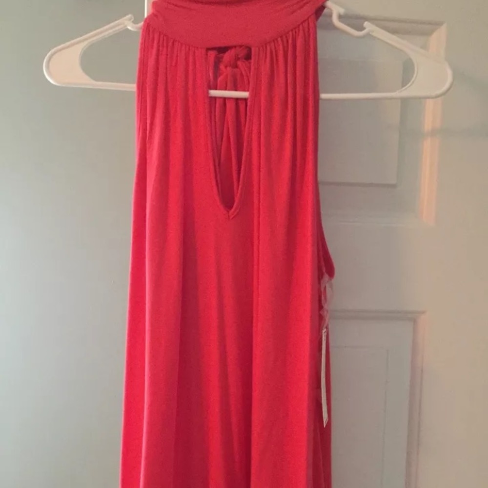 Coral sleeveless tank